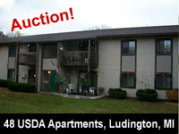 Real Estate Auction - USDA Apartment Complex, 48 Units, Government Owned - 906 N. Washington Ave., Ludington, MI  49431 - Interstate Auction Co.